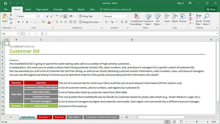 Comprehensive exercises
