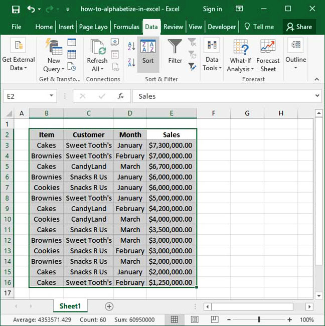 how to create a custom sort list in excel for mac