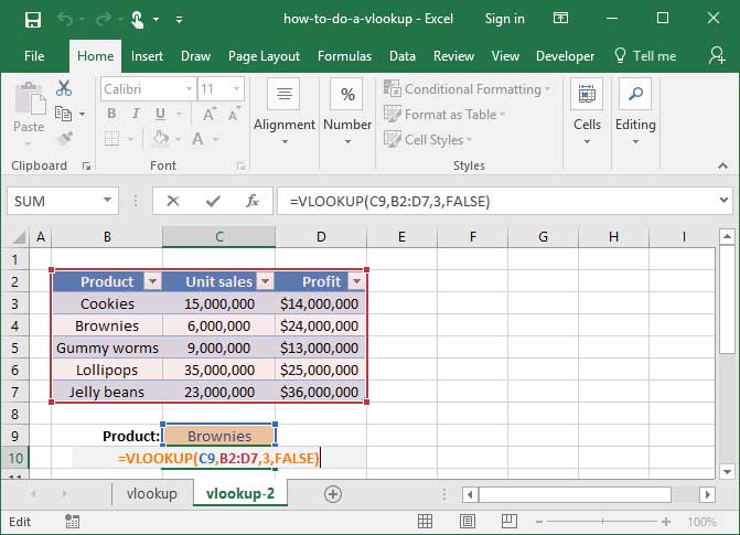 Excel lookup and match