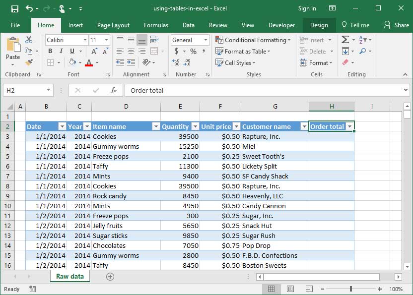 Excel Tables A Walk Through Of Using Tables In Excel My Xxx Hot Girl 1168